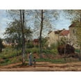 thumbnail image 2 of Camille Pissarro 14x12 Gold Ornate Wood Frame and Double Matted Museum Art Print Titled - Landscape at Louveciennes (1870), 2 of 4