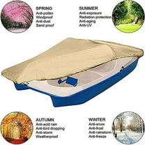 waltyotur Pedal Boat Cover 420D Waterproof Fits 3 or 5 Person 115" L x 80" W 292*203 cm