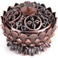 thumbnail image 1 of Retro Lotus Alloy Incense Burner with Buddha Ornaments, 1 of 5