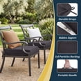 thumbnail image 4 of Kimunuk 2Pcs Outdoor Chair Cushions Slipcovers, 24" x 24" Replacement Waterproof Non-Slip Patio Seat Cushion Covers with Handle,Grey, 4 of 7