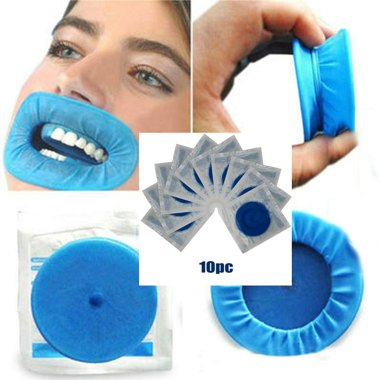 10pcs Dental Mouth Opener Non Latex Sterile Oral Lip Rubber Dam Cheek  Retractor Blue