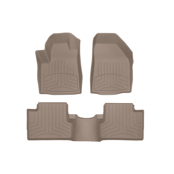 WeatherTech FloorLiner HP Custom Fit Floor Mats compatible with 2015-2015 Jeep Cherokee - 1st & 2nd Row, Tan