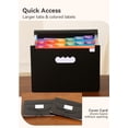 thumbnail image 4 of Organizador de archivos con forma de acordeón SorTrax, 12 bolsillos mensuales, negro, 4 of 6