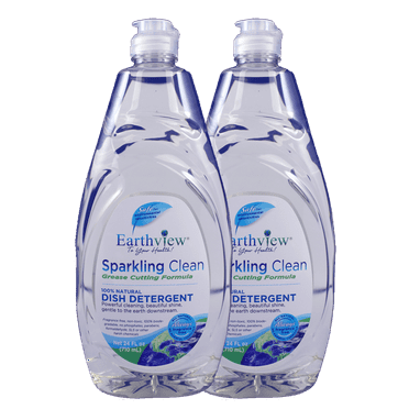 Earthview Dish Detergent, Fragrance Free 2 pk/ 24 oz- Designed for Environmental Sensitivities (MI, MCS, EI)