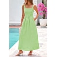 thumbnail image 4 of Vestido PRETTYGARDEN 2025 Verano Maxi Cuadros Verde XXL, 4 of 8