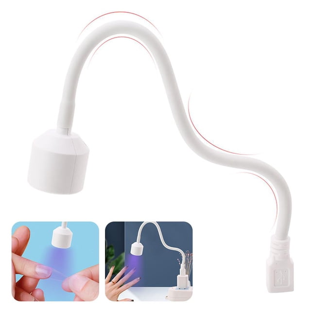 SGACAI Mini lámpara de secado de esmalte de gel para uñas con luz LED UV para un solo dedo, para manicura