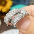 thumbnail image 3 of Charm Cubic Zircon 2 Pcs/set 925 Silver Rings Wedding Engagement Jewelry Sz 6-10, 3 of 9
