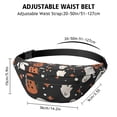 thumbnail image 3 of Fanny Pack Black Halloween Ghosts and Pumpkins Waist Pack Bag,Running Cross Bag,Waterproof Large Fanny Packs for Women Men for Travel Running Hiking Cycling, 3 of 6