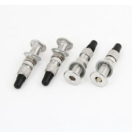 4pcs Silver Tone Metal Bike Bicycle Tyre Valve 4.5cm