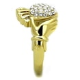 thumbnail image 4 of IP Gold(Ion Plating) Stainless Steel Ring with Top Grade Crystal in Clear for Women Celtic Theme Clear Stone Color Style TK1724 Size 9, 4 of 4