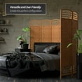 thumbnail image 3 of Red Lantern 5 1/2 ft. Tall Fiber Weave Room Divider - Dark Beige - 5 Panel, 3 of 6