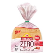 Mission Zero Net Carb Sundried Tomato Basil Tortillas - 0G Net Carbs - Keto Certified - 4.5" Street Taco - 14 Count, 8.89 Oz. - Keto Friendly Low Carb Tortilla - 4 Pack
