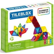Tileblox Rainbow Multicolor Magnetic Tiles 60 Pieces