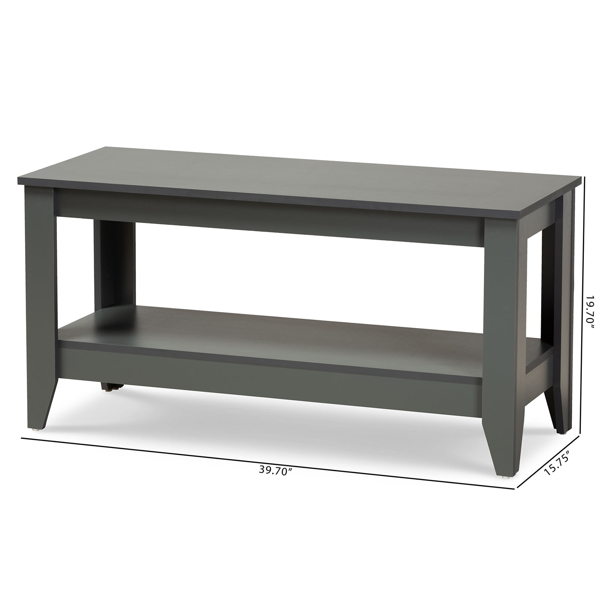 Baxton Studio Elada Modern and Contemporary Grey Finished Wood Coffee Table, Gray
