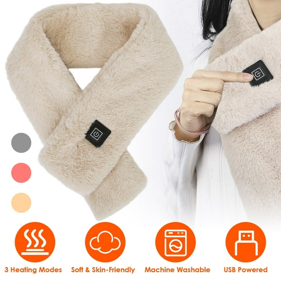 Warm Scarf Unisex Electric Heating Scarf with 3 Heating Modes, for Men Women