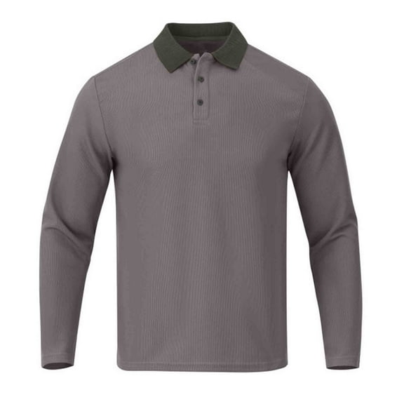 Paiwinds Men’s Color-Block Wool-Blend Shirt, Warm Flannel-Like Long-Sleeve Top with Turn-Down Collar & Button Front, Casual Winter Outdoor Daily