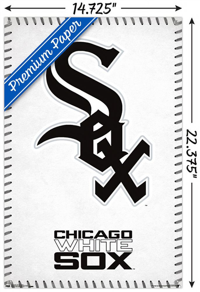 MLB Chicago White Sox - Logo 17 Wall Poster with Push Pins, 14.725" x 22.375"