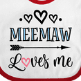 thumbnail image 4 of Inktastic My Meemaw Loves Me Girls Girls Baby Bib, 4 of 4