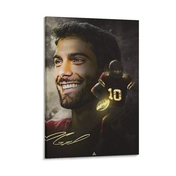Player Jimmy Garoppolo Poster Art Art Poster Canvas Painting Decor Wall Print Photo Gifts Home Modern Decorative Posters 20x30inch(50x75cm)