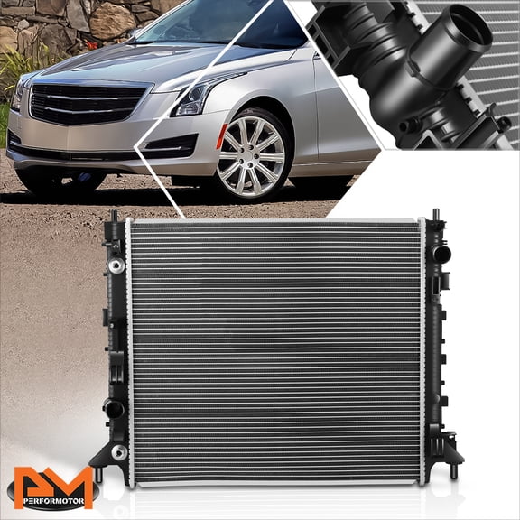 PM PERFORMOTOR for 16-21 Chevy Camaro/Cadillac ATS 3.6L 6.2L Aluminum 2-Row Radiator DPI-13598