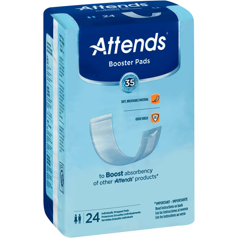 Attends Booster Pads, Incontinence Insert Pads, 192 Count