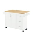 thumbnail image 3 of Oak-accented White - Drop-leaf and Multi-functional - In Dining or Kitchen - Serves Multiple Purposes, 3 of 6