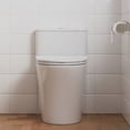 thumbnail image 2 of Symmetry 10 in. Rough In Size 1-Piece 1.28 GPF Single Flush Elongated Toilet in White, Soft Closed Seat Included, 2 of 7