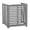 Grey#2, variant on Fence Panels, 3-Panel Outdoor Air Conditioner Fence 3-Section Outdoor Wooden Screen, Outside Wood Privacy Fence, 32" W x 38" H, Grey Privacy Fence,Solid Wood Fence Gate