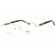 thumbnail image 1 of Jones New York J367 0BRO Men's Brown Metal Half Rim Eyeglasses, 1 of 1