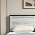 thumbnail image 5 of Queen Size Rustic Bed Frame with Headboard & LED & Charging Station & USB Port, Gray, 5 of 6