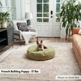 thumbnail image 3 of Happy Hounds Scout Round Reversible Pillow Dog Bed, Moss, Small, 3 of 7
