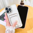 thumbnail image 4 of Plating Wallet for iPhone 13 Pro Max Case, Bling Glitter Diamond Card Holder Camera Protection Luxury Cover + 2* Screen Protector, Card Slot Case Elegant iPhone 13 Pro Max Phone Case -Silver, 4 of 6