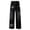 C-Black, variant on Jeans Men High Waist Loose Floral Embroidery Reverse Black Wash Wide Leg Denim Pants