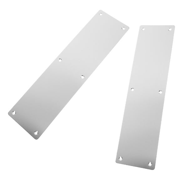 PTOOTP Stainless Steel Door Kick Plate Silver Easy to Clean Sleek Design 2Pcs