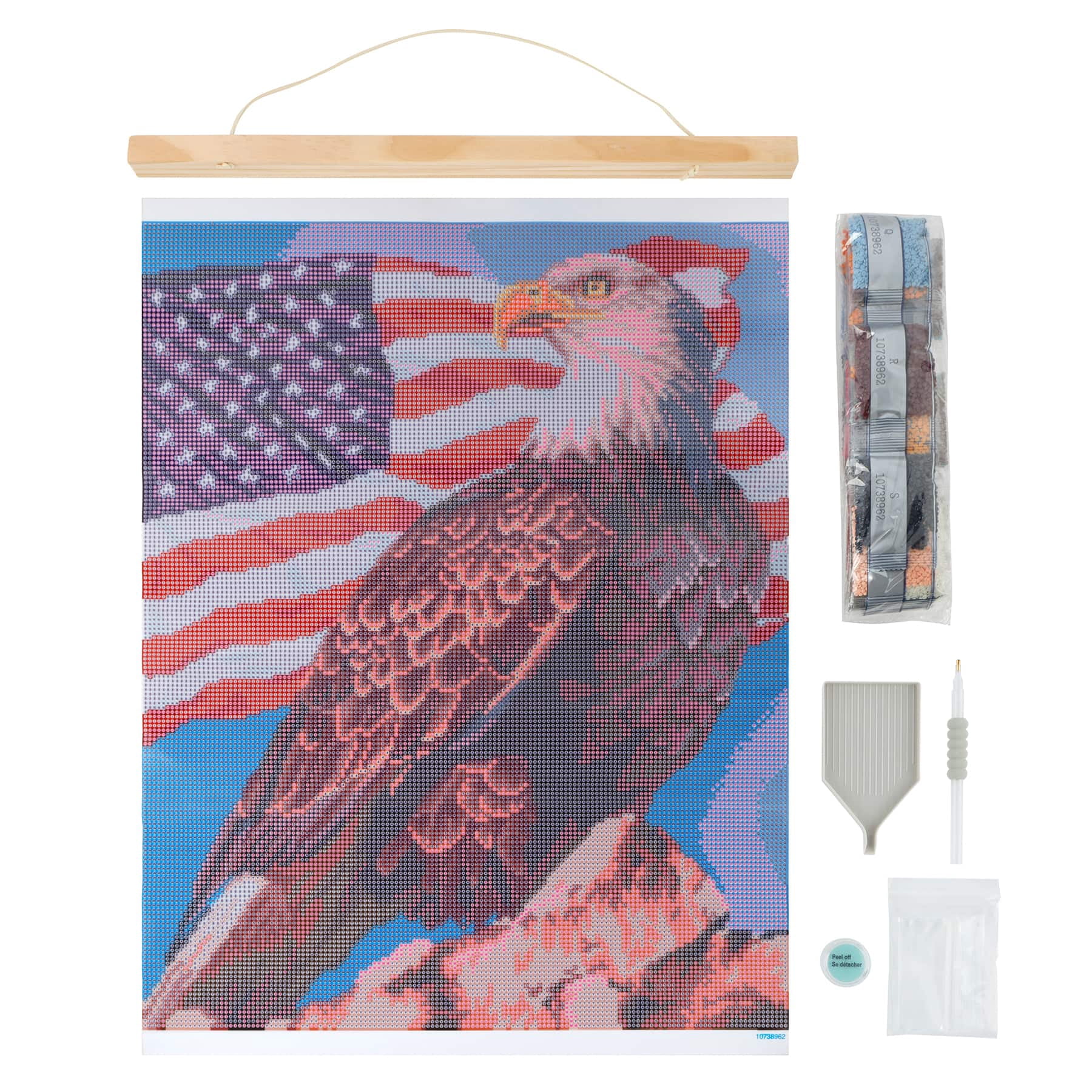 Make Market Diamond Art Kit - Patriotic Bald Eagle with Magnetic