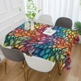 thumbnail image 2 of Yayeee Tablecloths 60" x 90" Rectangle Wrinkle Resistant Party Table Cover, Colorful Dragon Scales Pattern, 2 of 8