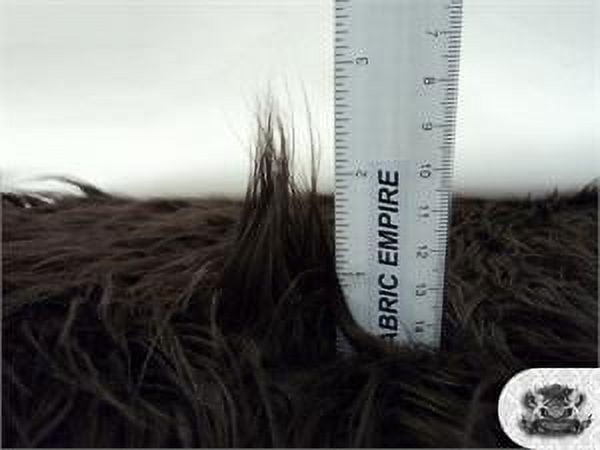 Faux Fake Fur Mongolian Fabric Sold by the Yard (CHOCOLATE)
