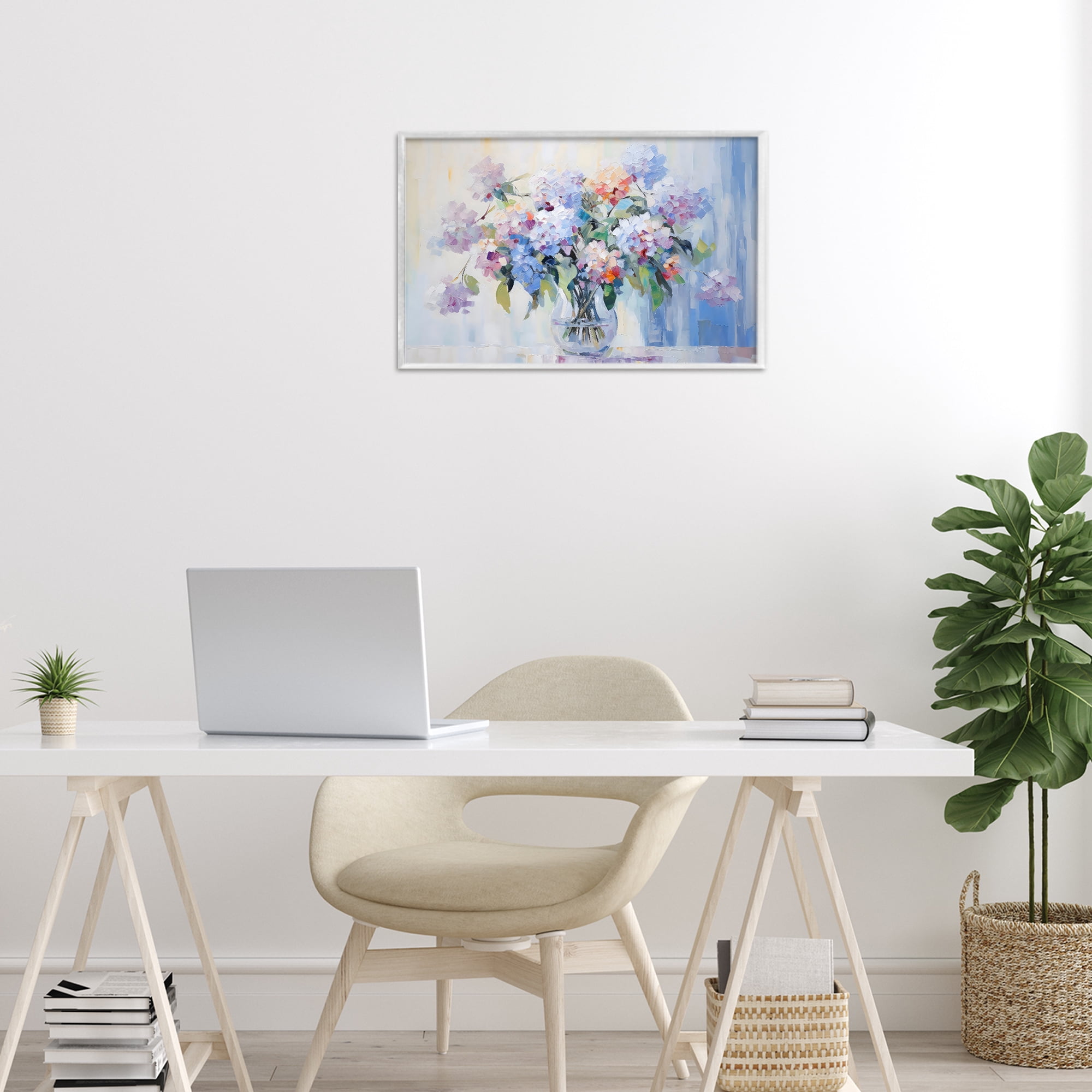 Stupell Industries In Full Bloom Bouquet White Framed Giclee Art, design by Creative Studio