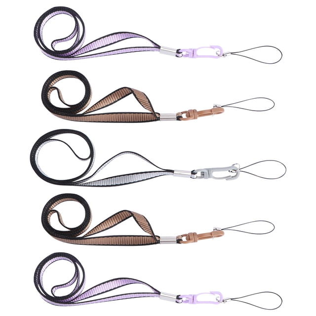 NUOLUX 5Ud Cuerda Colgante Antiperdida Para Móvil Con Gancho Metálico Y Tela Nylon Multicolor