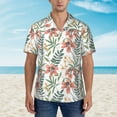 thumbnail image 4 of Balery Lilies Flowers Print Men's Hawaiian Shirts Short Sleeve Beach Shirt Relaxed Fit Vacation Button Down Shirts-Large, 4 of 9