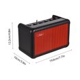thumbnail image 4 of Rowin Rowin 15W Electric Guitar Amp with Bluetooth, Tuner, 2200mAh Battery, Red, US Plug, 4 of 7