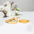 thumbnail image 2 of Prestige and Fancy Jewelry Box, Luxurious Jewelry Gift Box 3.5 x 3.5 x 1, 96 pack for Bracelets, Necklace, Pearls Keychains Cotton Filled Small Cardboard gift boxes with lids, Silver Gold, 2 of 8