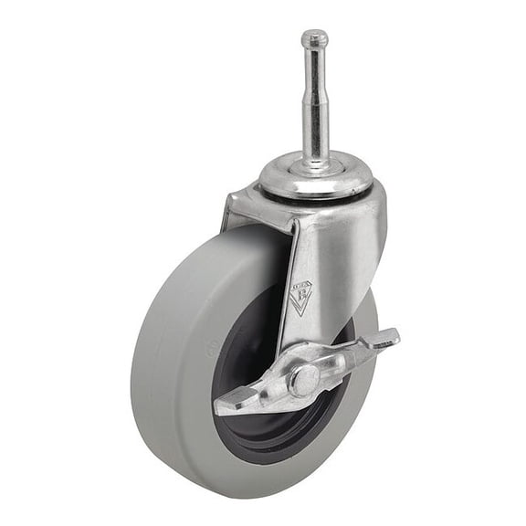 Shepherd Hardware Stem Caster,2"dia,Polyurethane,90lb PRE20302ZN-TPUB