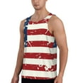 thumbnail image 2 of Honeii Vintage American Flag Pattern Men's Workout Tank Top Casual Sleeveless Gym Muscle Shirts Bodybuilding Tee-3X-Large, 2 of 7