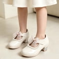 thumbnail image 4 of PLHWHYQ Girls Everyday Wear Sneakers for Little Girls with Bow | Comfortable Soft Sole Fashion Casual Shoes for Daily Activities White-e 6-6.5 Years, 4 of 7