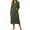 Army Green, variant on Zipper Front Long Robes for Women Stand Collar Housecoats with Pockets Long Sleeve Bathrobes Sleepwear S-XXXL