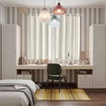 thumbnail image 5 of Sage Green Striped Kitchen Curtains 84 Inch Length, Modern Farmhouse Green Stripes Grommet Top Bedroom Living Room Curtains, Light Filtering Cafe Curtain Drapes 2 Panels Set 104''x84'', 5 of 9