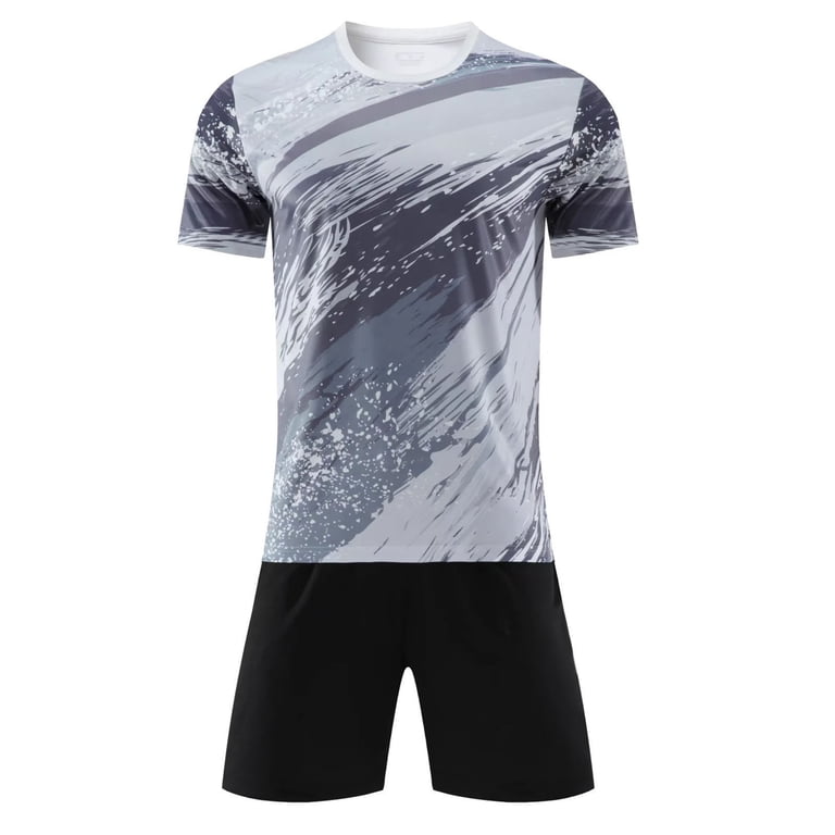 QSAWXQZ Soccer Jersey Set for Youth V Neck Short Sleeve Athletic