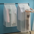 thumbnail image 4 of Garment Clothes Cover Protector Hanging Garment Storage Bag Translucent Dustproof Waterproof Hanging Storage Bag for Wardrobe with Full Zipper, 4 of 8