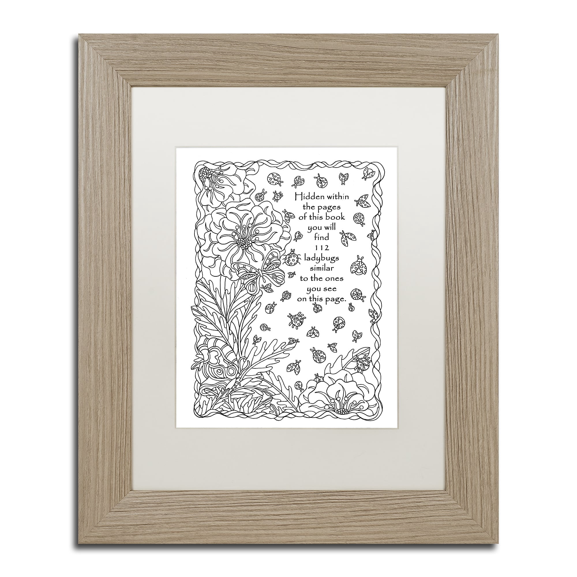 Trademark Fine Art "Key Telling How Many To Find" Canvas Art by Kathy G. Ahrens, White Matte, Birch Frame